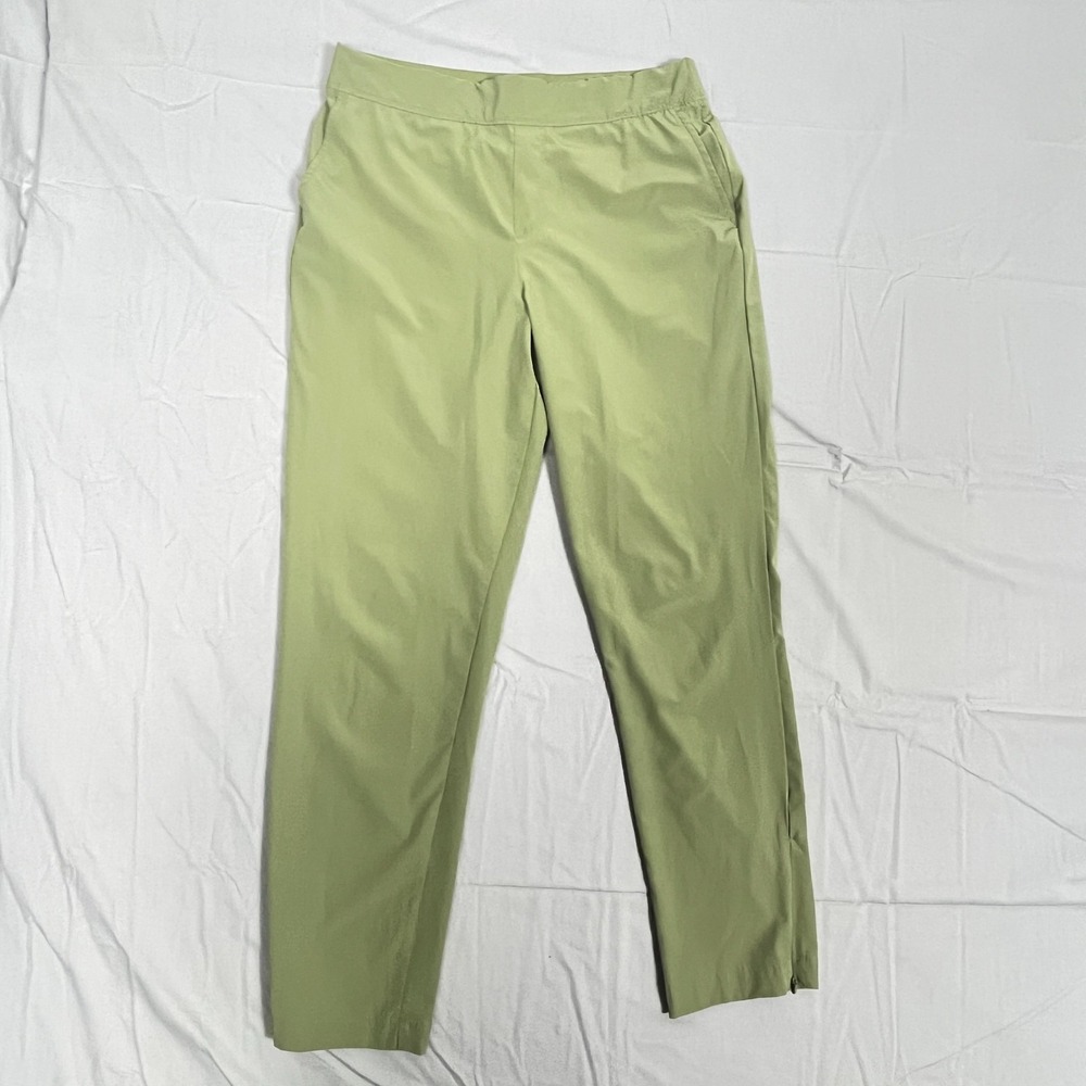 Tommy Bahama Golf Pants Womens Large Green Stretch Straight Leg Ankle Zip‎